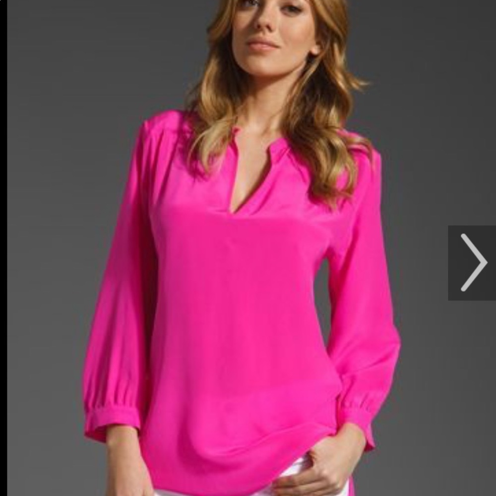 Amanda Uprichard Silk 3/4 sleeve blouse Like New